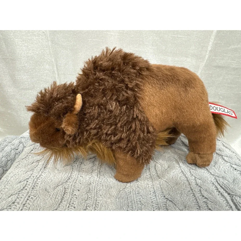 Douglas Cuddle Toys Bison Buffalo‎ Brown Shaggy Standing Stuffed Animal Plush